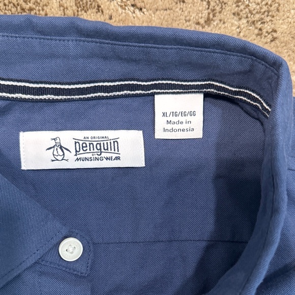 Original Penguin Navy Button Down Shirt - Picture 2 of 6
